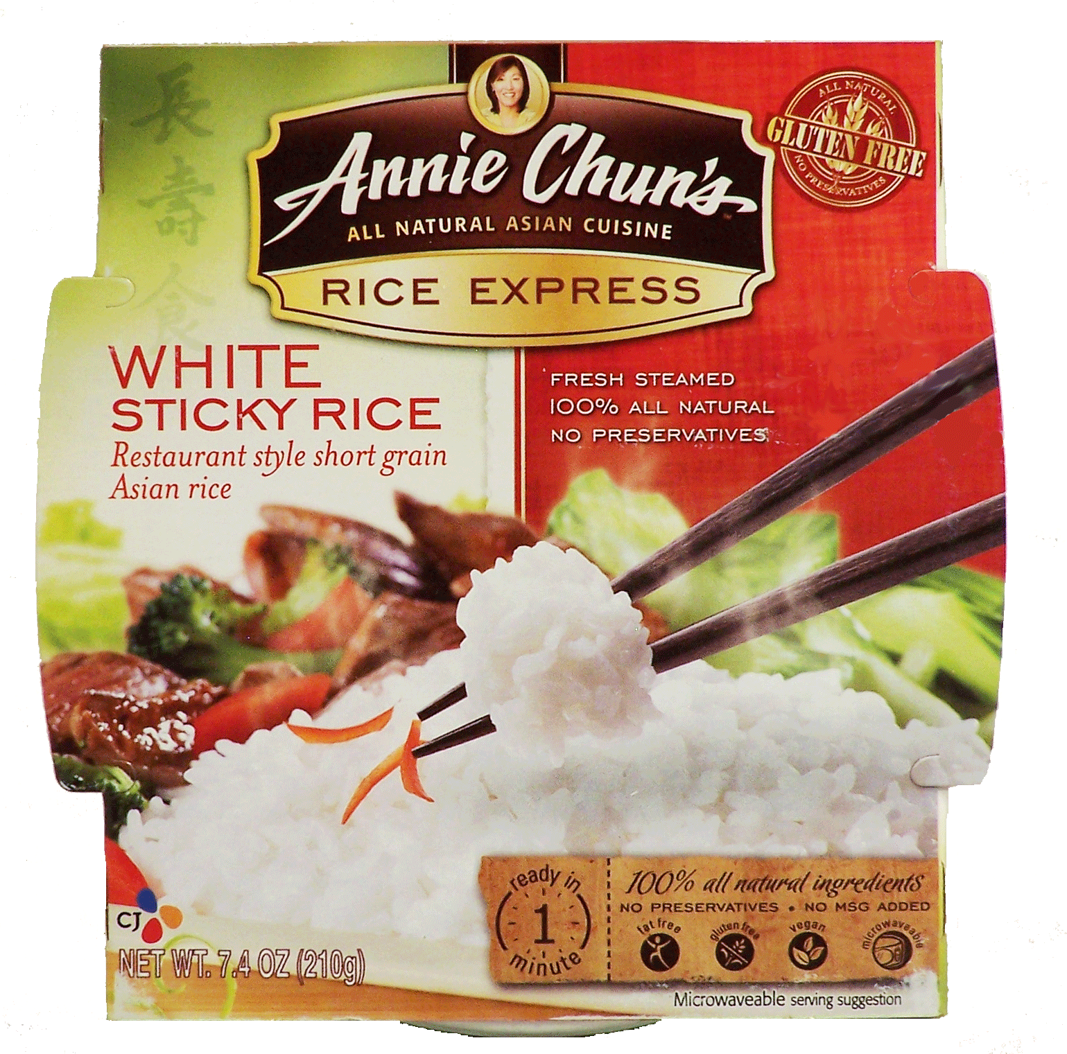 Annie Chun's&nbsp;Rice Express&nbsp;sticky white rice, fresh steamed Full-Size Picture